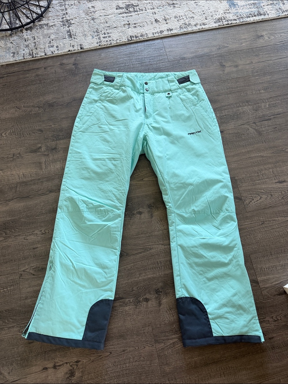 Arctix Mint Green and Dark Gray Insulated Snow Pants